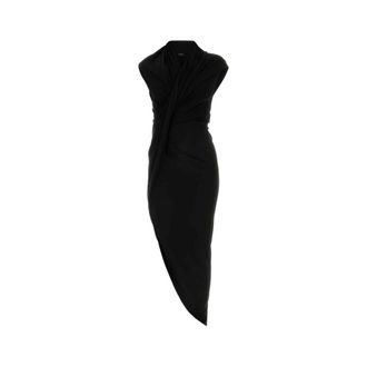 Balenciaga Party Dresses, female, Black, Size: XS Draped Dress