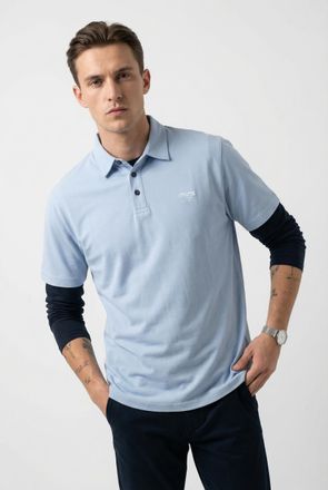 Jack & Jones Poloshirt JACK & JONES JPRBLATYLER SS POLO, Herren, Gr. XL, chambray blau, Jersey, Obermaterial: 96% Baumwolle, 4% Elasthan, unifarben, regular fit no