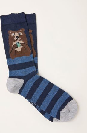 Fat Face FatFace Navy Bear Socks