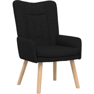 vidaXL Relaxing Chair Black 63 x 67 x 94 cm Fabric Vidaxl