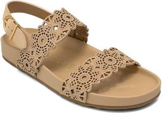 Aerosoles Lily Perforated Slingback Sandal in Beige Bisque Perf Fx Nubuck at Nordstrom, Size 8.5