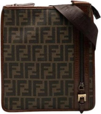 Fendi Pre-owned Canvas fendi-bags - Dames - Vintage Schoudertas - Bruin - ONE Size - Vintage