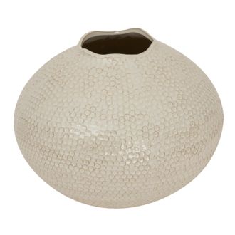 Hill Interiors Zaffera Caldron Vase in White
