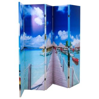 Berkfield Home Folding Room Divider 200x170 cm Beach
