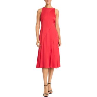Maggy London Paneled Midi Dress in Tomato at Nordstrom Rack, Size 10