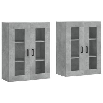 Berkfield Home Wall Mounted Cabinets 2 pcs Concrete Grey Engineered Wood