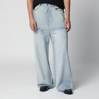 Amiri Light blue washed wide-leg jeans
