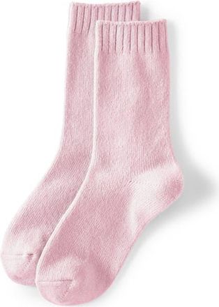 Lands End CashTouch Crew Socks in Pink Moonstone at Nordstrom