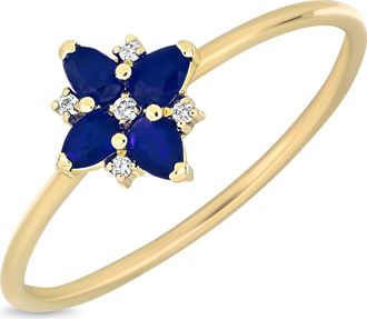 Bony Levy El Mar Diamond & Blue Sapphire Ring in 18Ky at Nordstrom Rack, Size 6.5