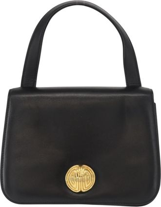 Givenchy Vintage Handbag Leather Black Leather Handbag (Pre-Owned)