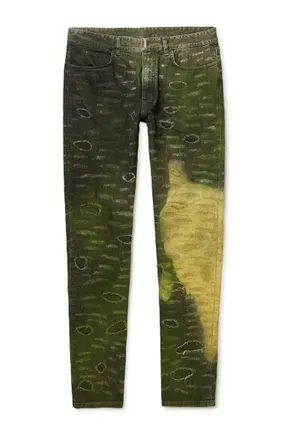 Givenchy Slim-Fit Tapered Distressed Tie-Dyed Jeans
