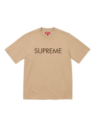 SUPREME T-shirt met logoprint - Bruin
