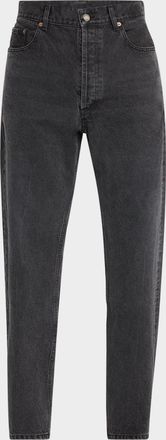 Saint Laurent Men & apos;s Loose-Fit Faded Denim Jeans
