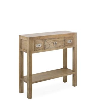 Moycor Consola de madera beige, anch. 80 cm