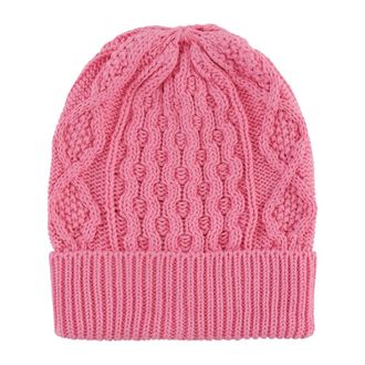 Americandreams Billy Cotton Beanie - Dames - Hoeden - Roze - ONE Size - Katoen - Accessoires
