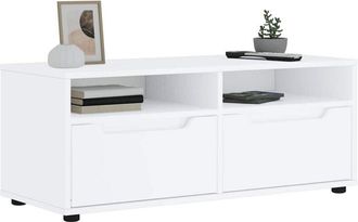 vidaXL Vidaxl - Mobile tv visnes Bianco 100x40x38 cm in Legno Multistrato