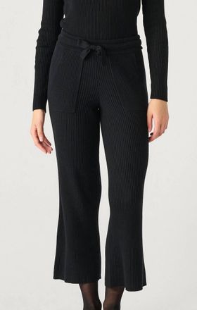 Dex Clothing Ribbed Sweater Pants In Black