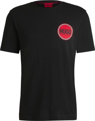 HUGO BOSS T-shirt met logoprint - Zwart
