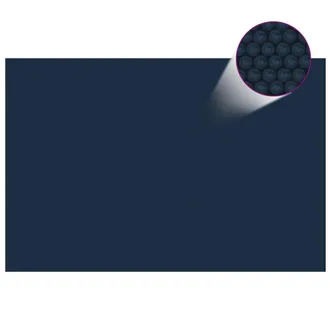 vidaXL Cubierta Solar De Piscina De Pe Flotante Negro Y Azul 600x400cm Vidaxl