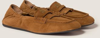 Miu Miu Ruches suede loafers