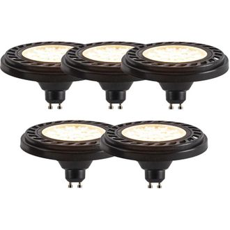 LUEDD Luedd - Set di 5 Lampadine led dimmerabili a 3 livelli GU10 AR111 8W 700lm 2700K