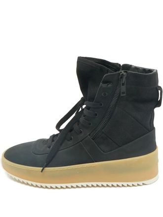 Fear of God jungle canvas high-top sneakers - men - Canvas/Nubuck Leather/Calf Leather/Rubber - 41 - Black