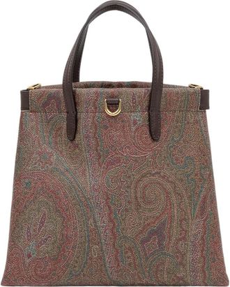 Etro Brown Paisley Mini Tote