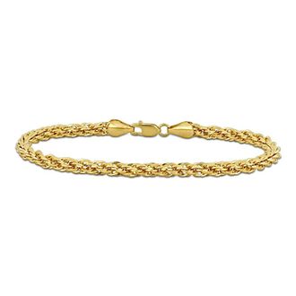 Amour 4mm Infinity Rope Chain Bracelet In 14K Yellow Gold, 9 In
