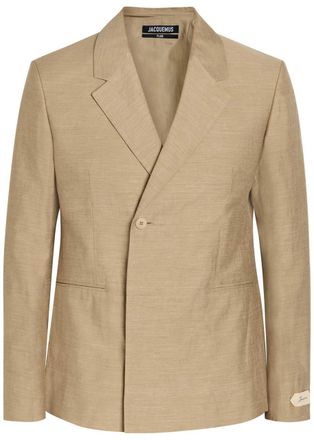 Jacquemus La Veste Melo Slubbed Linen-blend Blazer - Beige - 46 (IT46 / S)