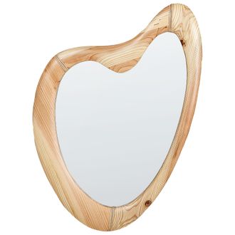 Beliani Beliani - Espejo De Pared Con Marco De Madera 77 X 90 Cm Madera Clara Neure