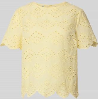 Pieces Regular Fit Blusenshirt aus reiner Baumwolle Modell VILDE in Hellgelb, Gr&ouml;&szlig;e XS