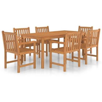 vidaXL Conjunto De Comedor De Jard&iacute;n De 7 Piezas, 180 X 90 Cm, Madera Maciza De Teca Vidaxl