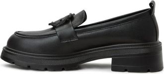 Cesare Gaspari Platform Loafers Sari - Dames - Loafers - Zwart - 37 EU - Leer - Schoenen