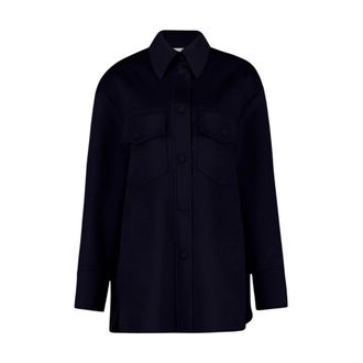 Stella McCartney Jassen, Dames, Blauw, S, Wol, Wollen Overshirt