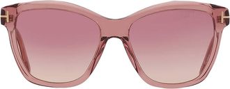 Tom Ford Lucia Violet Gradient Cat Eye Ladies Sunglasses FT1087 72Z 54