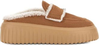 Hogan Slip-On van leer - Dames - Slip ons - Bruin - 40 EU - Leer - Schoenen