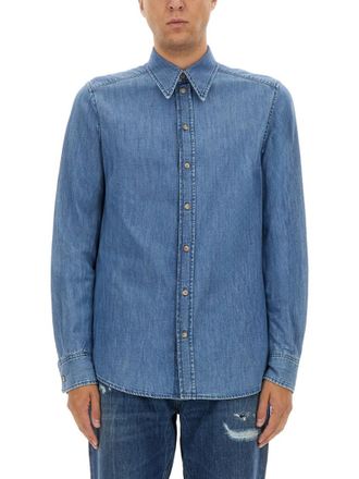 Dolce & Gabbana Denim Regular Solid Shirt