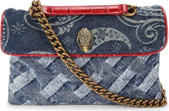 Kurt Geiger Kensington Denim Convertible Shoulder Bag in Navy at Nordstrom