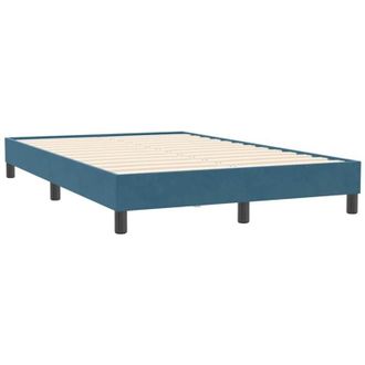vidaXL Estructura De Cama Sin Colch&oacute;n Terciopelo Azul Oscuro 120x210cm Vidaxl