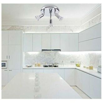 OEM L&aacute;mpara De Techo Ajustable De 3 Focos Para Ba&ntilde;o, 9 W, Iluminaci&oacute;n Led De &Aacute;ngulo Ajustable Para Dormitorio, Sala De Estar, Cocina Y Pasillo