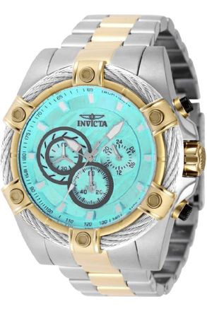 Invicta Bolt 69802 Herenhorloge - Quartz Uurwerk - Staal met Blauwe Wijzerplaat - 52 mm