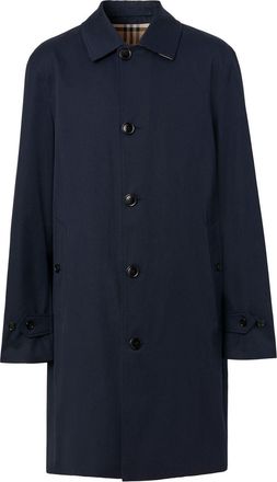 Burberry The mid-length Paddington Heritage car coat - men - Cotton/Cotton - 50 - Blue