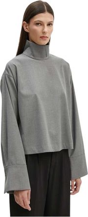 2nd Day Francisca Turtleneck - Dames - Blouses - Grijs - M - Polyester - Overhemden