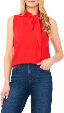 CeCe by Cynthia Steffe Tie Neck Sweater Tank in Bright Red at Nordstrom Rack, Size X-Large