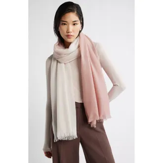 Nordstrom Ombr&eacute; Cashmere Scarf in Pink Ombre at Nordstrom