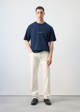 Mango Maglietta 100% cotone stampata blu inchiostro - Uomo - XXL - MANGO MAN