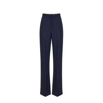 Elisabetta Franchi Dames, Broeken, Blauw, Maat: XS Wol