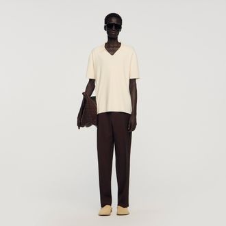 Sandro Stretch knit polo shirt