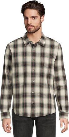 Liverpool L.A. Long Sleeve Plaid Button Up Shirt Mens Clothing Black/Red : 2XL, Cotton