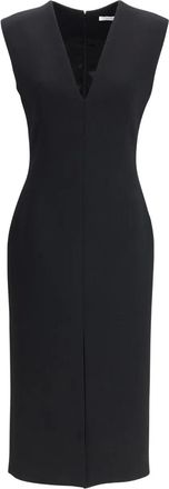 Givenchy Abito midi con scollo a V - Nero
